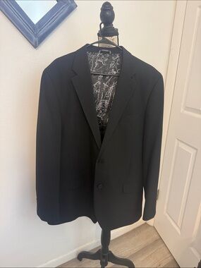 Nautica Black Men's Sport Coat with Patterned Lining